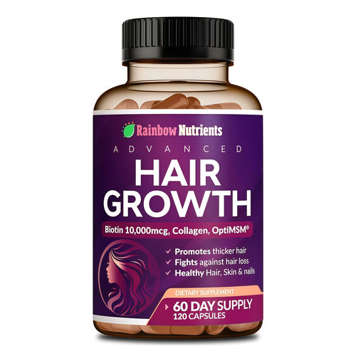Hair Growth Vitamins for Women | Biotin 10,000mcg, Collagen, Patented OptiMSM®, goMCT®, Saw Palmetto | Naturally Regrow Stronger & Healthier Hair, Skin and Nails | Stops Hair Loss